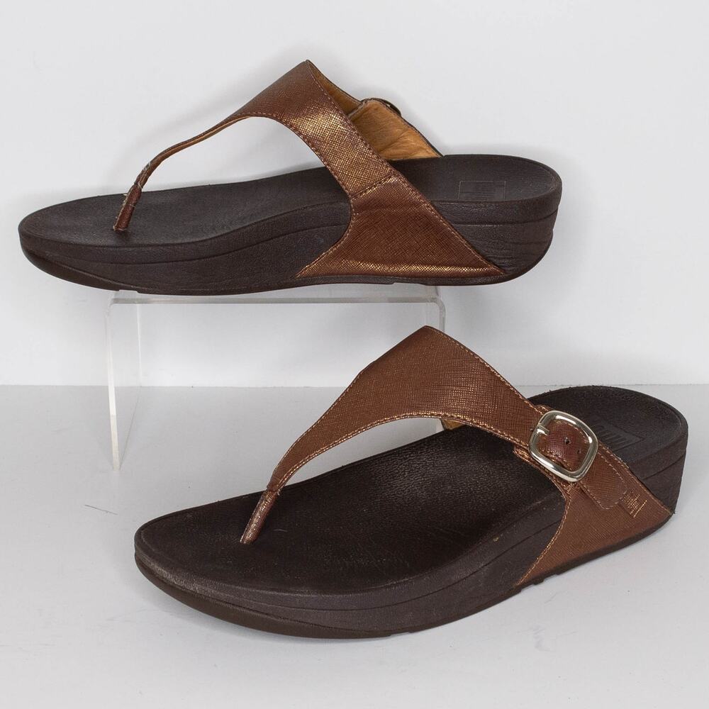 FitFlop Womens Sandals The Skinny Minimalist Casual Boho Coastal Brown Size 7 AR - Picture 2 of 7